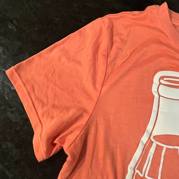 Coca-Cola Graphic Tee | Juniors 11/13 | Fits Women’s Sm/Med. | Orange Logo Shirt - Picture 4 of 4